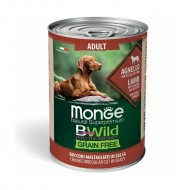 Monge Dog BWild Grain Free All Breeds Adult Chunkies in Gravy Lamb with Pumpkin and Zucchini 400 g