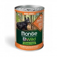 Monge Dog BWild Grain Free Mini Adult Chunkies in Gravy Duck with Pumpkin and Zucchini 400 g