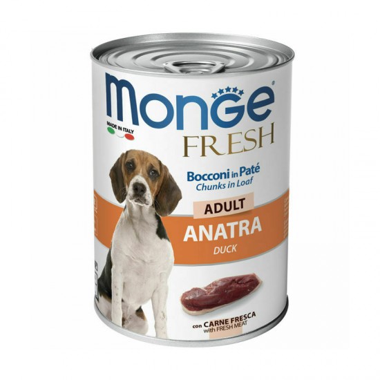 Monge Dog Fresh Adult Chunks in Loaf with Duck 400 g