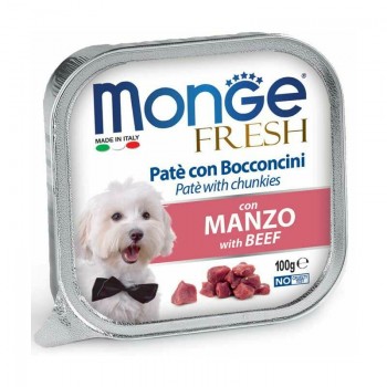  Monge Dog Fresh Pate and Chunkies with Beef 100 g