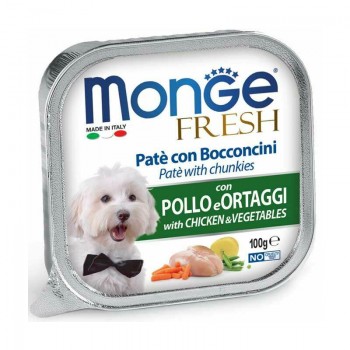 Monge Dog Fresh Pate and Chunkies with Chicken and Vegetables 100 g