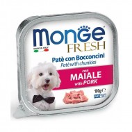 Monge Dog Fresh Pate and Chunkies with Pork 100 g