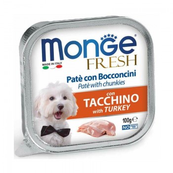 Monge Dog Fresh Pate and Chunkies with Turkey 100 g