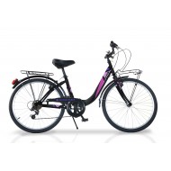Sieviešu velosipēds 26'' ''SUMMERTIME'', melns/rozā