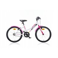 Bērnu velosipēds 20'' ''420 SPORT'', balts/rozā