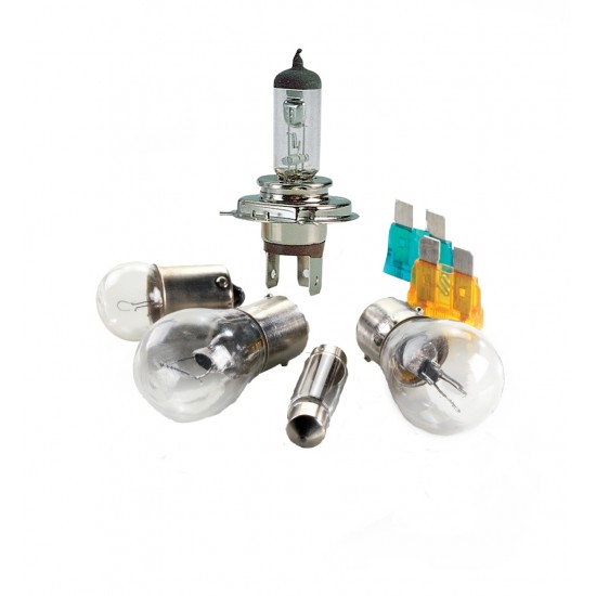 Halogēnu H4 spuldžu komplekts ar drošinātājiem 