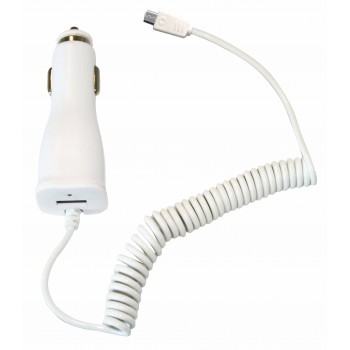 Auto lādētājs 2,1 AMP + uzlādes kabelis "MICRO-BULLET"