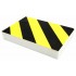 Sienas buferis "NO-CRASH", taisnstūra, melns/dzeltens, 29,5x19,5x4,5cm