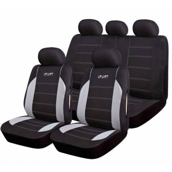 Auto sēdekļu pārvalku komplekts "MAIORCA", melns/pelēks