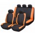 Auto sēdekļu pārvalku komplekts "FORMENTERA", melns/oranžs