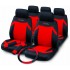 Auto sēdekļu pārvalku komplekts "INDY", melns/ sarkans