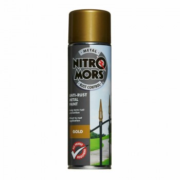 NitroMors antikorozijas krāsa metālam, Zelta, aerosolā 500ml