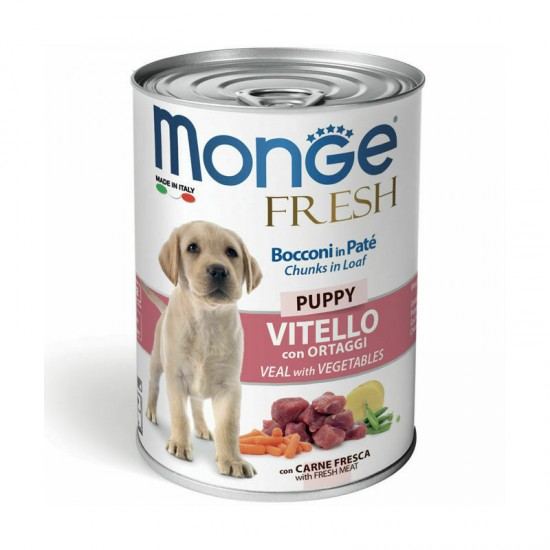 Monge Dog Fresh Puppy Chunks in Loaf Veal with Vegetables 400 g