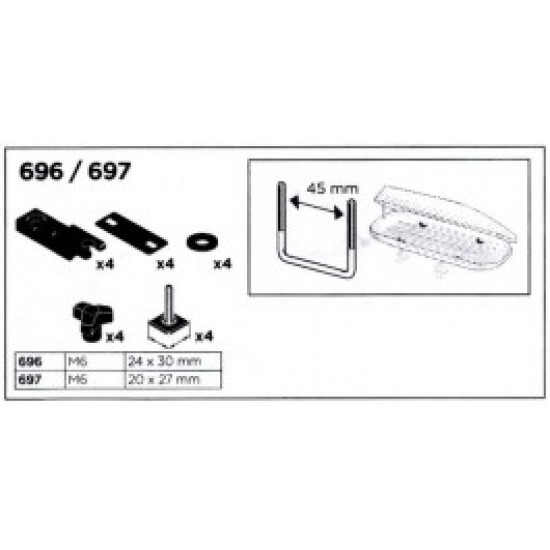 THULE Piederumi jumta kaste T-track adapter | 697003