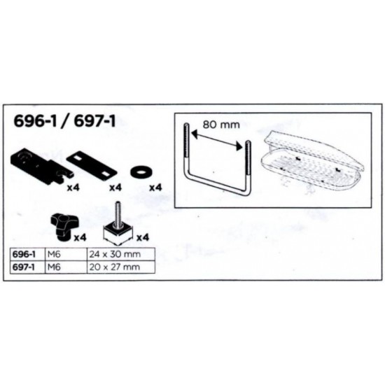 THULE Piederumi jumta kaste T-track Adapter | 697104