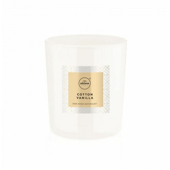 Aroma Aromātiskā svece Elegance 115g, Cotton Vanilla