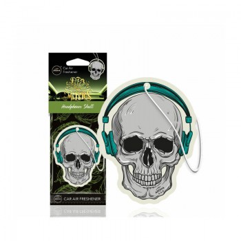 Aroma Car gaisa atsvaidzinātājs Dia de los Muertos Headphones Skull