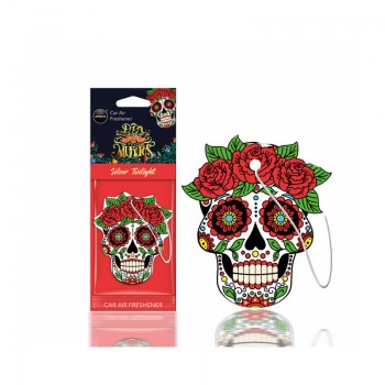 Aroma Car gaisa atsvaidzinātājs Dia de los Muertos Silver Tattoo