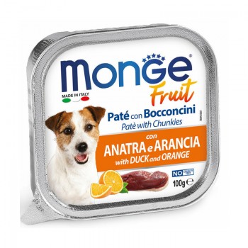 Monge Dog Fruit Pate and Chunkies with Duck and Orange 100 g
