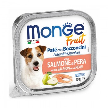 Monge Dog Fruit Pate and Chunkies with Salmon and Pear 100 g
