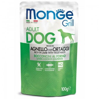 Monge Dog Grill Pouch Adult Chunkies Rich in Lamb with Vegetables 100 g