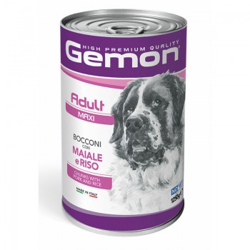 Gemon Dog Maxi Adult Chunks with Pork and Rice 1250 g