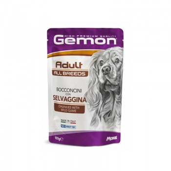 Gemon Dog Pouch All Breeds Adult with Wild Game 100 g