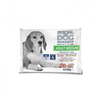 SPECIAL DOG Excellence pouches Medium ADULT beef/wild game 4x100 g - konservi suņiem