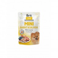 Brit Care Mini wet Rabbit & Salmon fillets in gravy 85 g mitrā barība suņiem