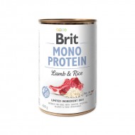 BRIT CARE wet Mono Protein Lamb & Rise 400 g - konservi suņiem