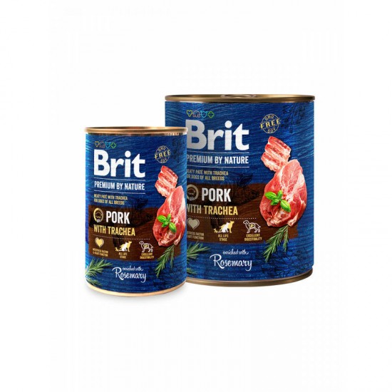 Brit Premium by Nature wet Pork with Trachea 800 g mitrā barība suņiem