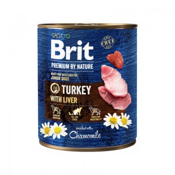 Brit Premium by Nature wet Turkey with Liver 800 g mitrā barība suņiem