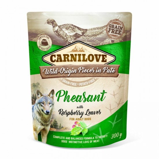 Carnilove Pate Pheasant with Raspberry Leaves 300 g konservi suņiem
