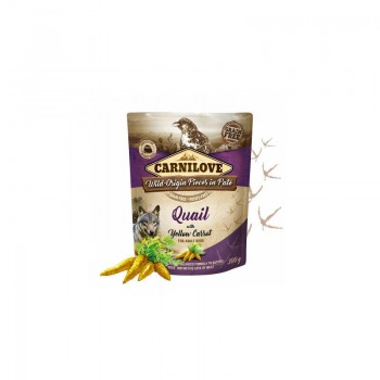 Carnilove Pate Quail with Yellow Carrot 300 g mitrā barība suņiem