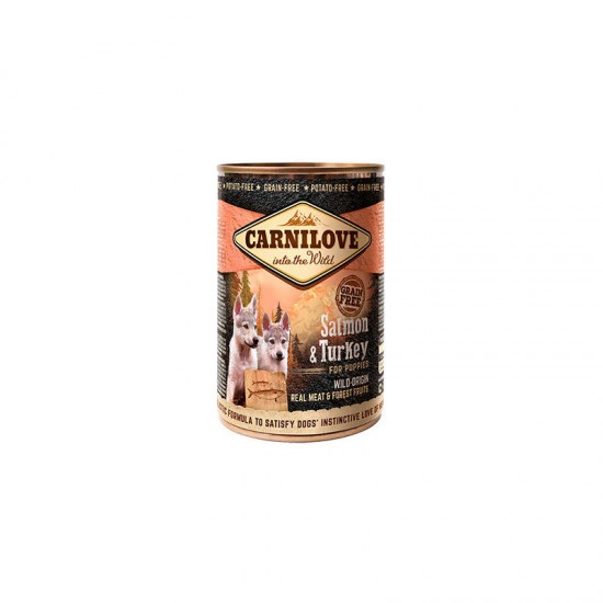 Carnilove Wild Meat Salmon & Turkey for Puppies 400 g konservi suņiem