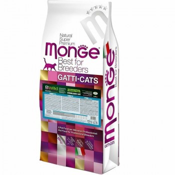 Monge Cat Breeder BWild Grain Free Sterilised Tuna with Peas 10 kg