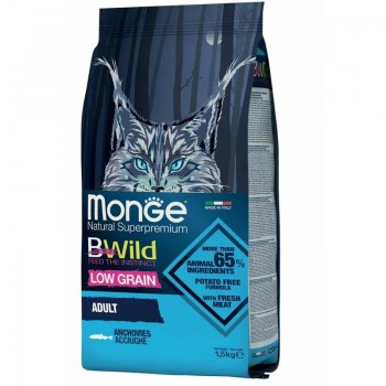 Monge Cat BWild Low Grain Adult Anchovies 1,5 kg