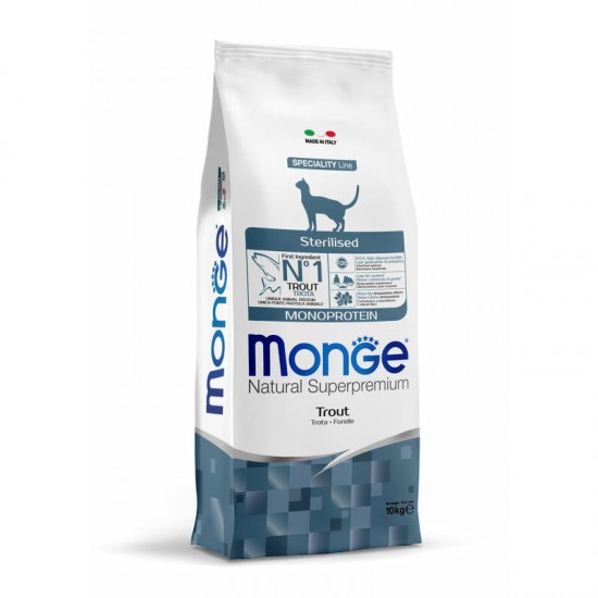 Monge Cat Sterilised Monoprotein Trout 10 kg