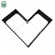 Paaugstinātā dārza dobe KLASIKA Woodlook L – formas, pelēka: 146x146x30 cm