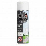 NitroMors antikorozijas krāsa metālam, balta, aerosolā 500ml