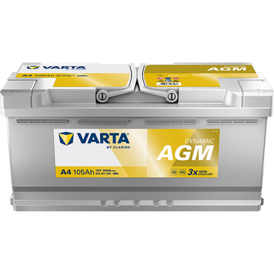 Akumulators VARTA 105Ah 950A Dynamic AGM 394*175*190 -+B13