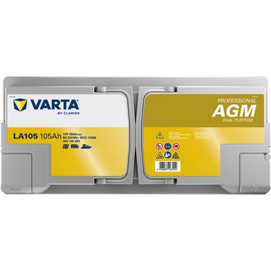 Akumulators VARTA 105Ah 950A Professional DP AGM 394*175*190 -+ B13