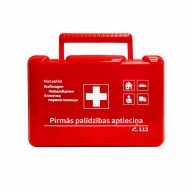 Pirmās palīdzības aptieciņa, LV standarts, plastmasas kastē