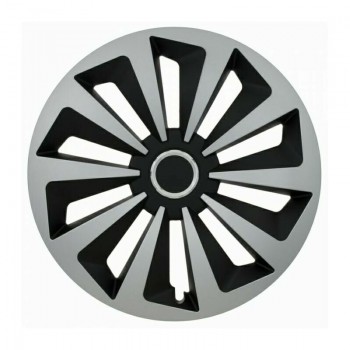 Dekoratīvā uzlika diskam Fox melns ar sudrabu,15 collas, 1.gab.