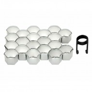 Auto riteņu uzgriežņu uzlikas 21mm, hroms, 20gab.