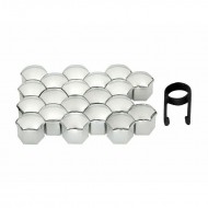 Auto riteņu uzgriežņu uzlikas 19mm, hroms, 20gab.