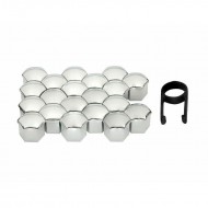 Auto riteņu uzgriežņu uzlikas 17mm, hroms, 20gab.