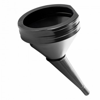 Piltuve ar sietiņu,apmali un slīpu galu, melna, D21cm