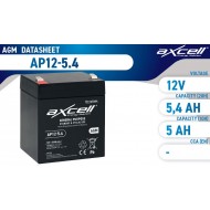 Akumulatori zāles pļāvējiem traktoriem un robotiem AP12-5.4 AXCELL