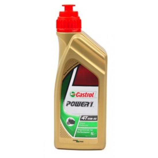 Motoreļļa CASTROL Power1 Racing 4T 15W/50, 1L (motociklu eļļa)